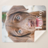 Best Dog Personalized Pet Labrador Puppy Photo Sherpa Deken (Voorkant (horizontaal))