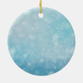 Best Dog Photo Pet Portrait Cat Snow Christmas Keramisch Ornament (Achterkant)