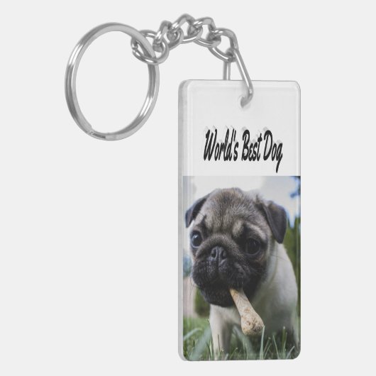 Best Dog Photo Sleutelhanger (Voorkant Links)