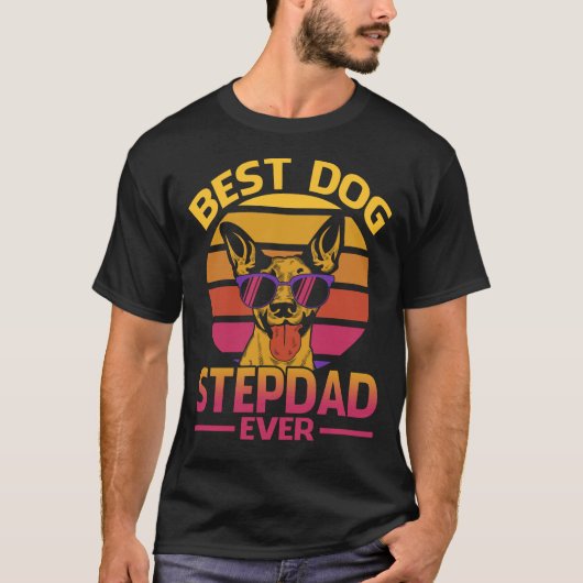 Best Dog STEPDAD Ever T-Shirt DOG Dad Gif (Voorkant)