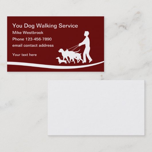 Best Dog Waling Service Simple Visitekaartje (Voorkant / Achterkant)