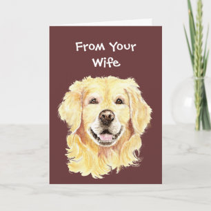 Best Doggo Birthday Husband Golden Retriever Dog Kaart
