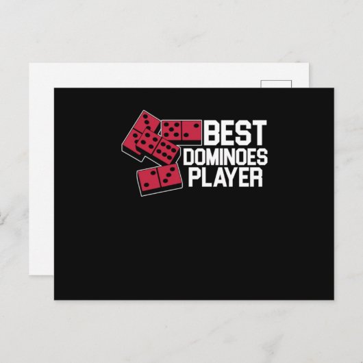 Best Dominoys Player Tiles Puzzler Game Gift Briefkaart (Voorkant / Achterkant)