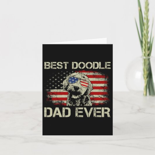 Best doodle Dad 7 juli Gift Goldendole Kaart (Voorkant)