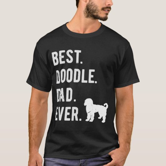 Best Doodle Dad Ever Mens Doodle Dog Dad T-shirt (Voorkant)