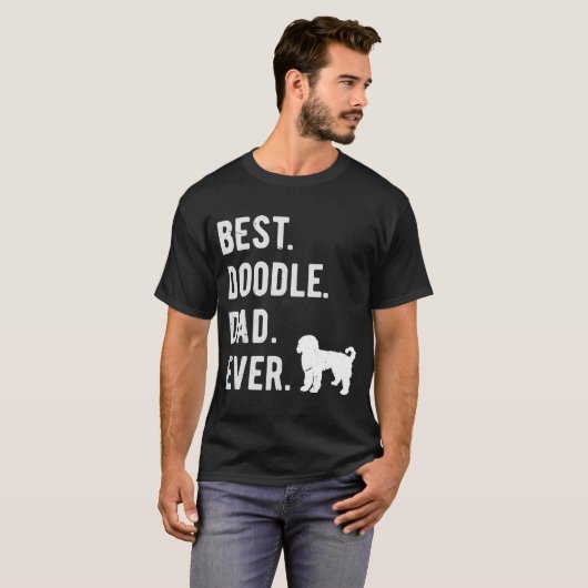 Best Doodle Dad Ever  Mens Doodle Dog   Dad T-shirt (Voorkant volledig)