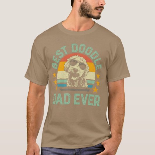 Best Doodle Dad Evershirt Goldendle Dad Retroee Gi T-shirt (Voorkant)