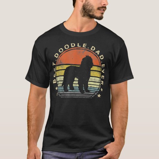 Best Doodle Dad Hondenliefhebber Owner Labradoodle T-shirt (Voorkant)