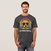 Best doodle Pa ooit  Retro Goldendole T-shirt (Voorkant volledig)