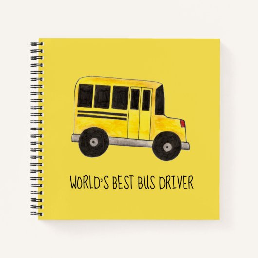 Best Driver Yellow School Bus Gift wereldwijd Notitieboek (Voorkant)