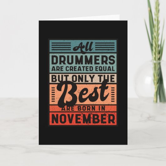 Best drummers november kaart (Voorkant)