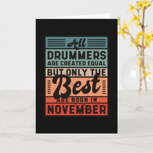 Best drummers november kaart (Gele Bloem)