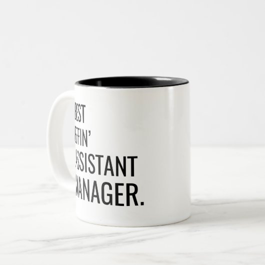 Best Effin' Assistant Manager Tweekleurige Koffiemok (Voorkant links)
