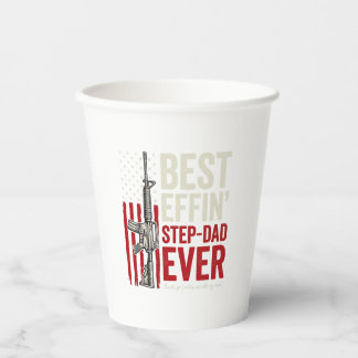 Best Effin Step-Dad Ever Patriotic Vintage Vector_ Papieren Bekers