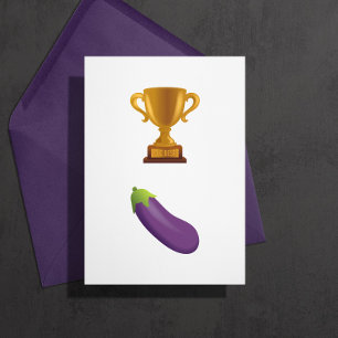 Best Eggplant Wenskaart voor Lovers Kaart