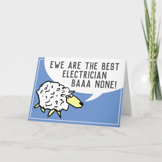 Best Electricia Bar niets - Sheep Pun Kaart (Voorkant)