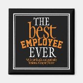 Best Employee Ever Appreciation Typography Black Magneet (Voorkant)