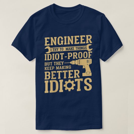 Best Engineer Art For Men Women Mechanical Enginee T-shirt (Design voorkant)