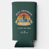 Best Engineer by Par 2025 Afstuderen Golfliefhebbe Seltzer Blikjeskoeler (Achterkant)