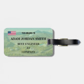 Best Engineer Custom Company Name Luggage Tag Bagagelabel (Achterkant horizontaal)