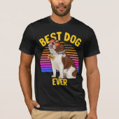 Best English Bulldog Dog Ever Retro T-Shirt (Voorkant)