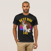 Best English Bulldog Dog Ever Retro T-Shirt (Voorkant volledig)