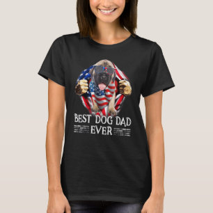 Best English Mastiff Dad American Flag 4 juli T-shirt
