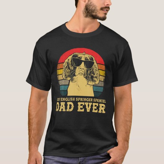 Best English Springer Spaniel Dad Hondenliefhebber T-shirt (Voorkant)