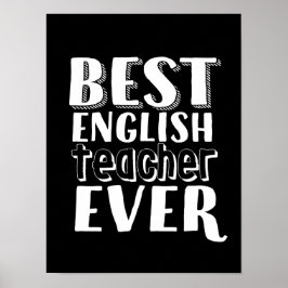 Best English Teacher Ever Teacher's Day Gift Poster