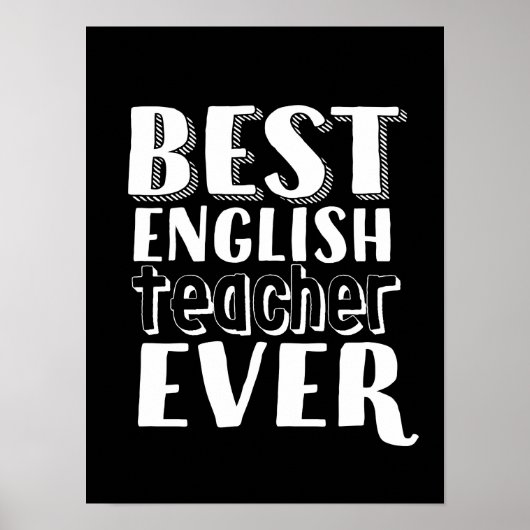 Best English Teacher Ever Teacher's Day Gift Poster (Voorkant)