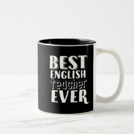 Best English Teacher Ever Teacher's Day Gift Tweekleurige Koffiemok