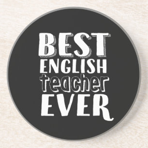 Best English Teacher Ever Teacher's Day Gift Zandsteen Onderzetter