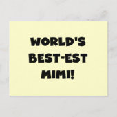 Best-est-Beste Mimi van de wereld de de Zwarte Briefkaart (Voorkant)