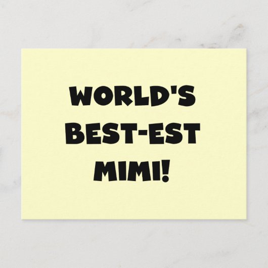 Best-est-Beste Mimi van de wereld de de Zwarte Briefkaart (Voorkant)
