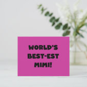Best-est-Beste Mimi van de wereld de de Zwarte Briefkaart (Staand voorkant)