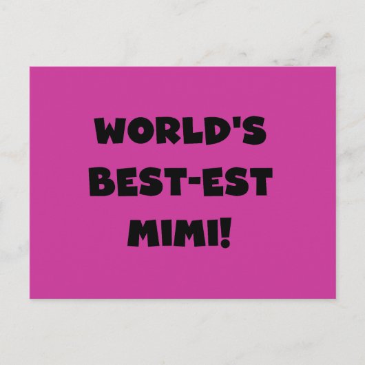 Best-est-Beste Mimi van de wereld de de Zwarte Briefkaart (Voorkant)