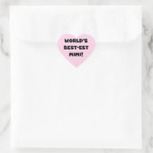 Best-est-Beste Mimi van de wereld de de Zwarte Hart Sticker (Tas)