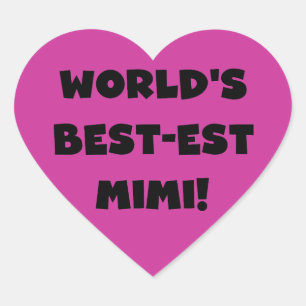 Best-est-Beste Mimi van de wereld de de Zwarte Hart Sticker