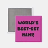 Best-est-Beste Mimi van de wereld de de Zwarte Magneet (Voorkant / Achterkant)