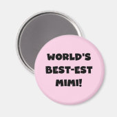 Best-est-Beste Mimi van de wereld de de Zwarte Magneet (Voorkant / Achterkant)