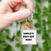 Best-est-Beste Mimi van de wereld de de Zwarte Sleutelhanger (Hand)