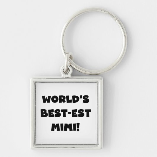 Best-est-Beste Mimi van de wereld de de Zwarte Sleutelhanger (Voorkant)