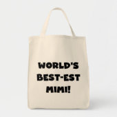 Best-est-Beste Mimi van de wereld de de Zwarte Tote Bag (Voorkant)