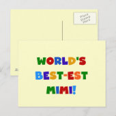 Best-est-Beste Mimi van de wereld de Heldere Briefkaart (Voorkant / Achterkant)