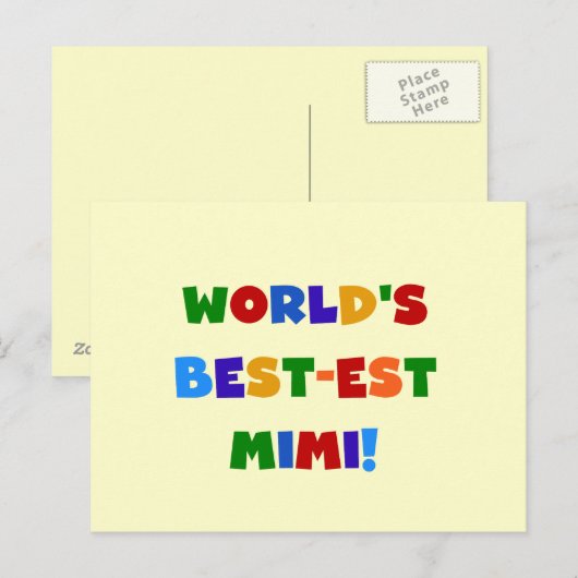 Best-est-Beste Mimi van de wereld de Heldere Briefkaart (Voorkant / Achterkant)