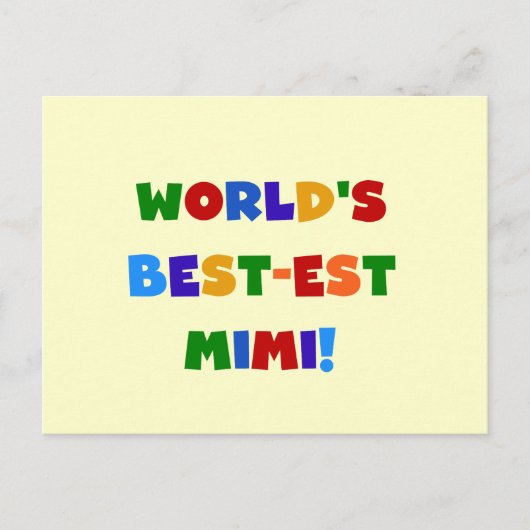 Best-est-Beste Mimi van de wereld de Heldere Briefkaart (Voorkant)