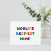 Best-est-Beste Mimi van de wereld de Heldere Briefkaart (Staand voorkant)