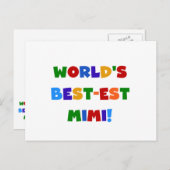 Best-est-Beste Mimi van de wereld de Heldere Briefkaart (Voorkant / Achterkant)