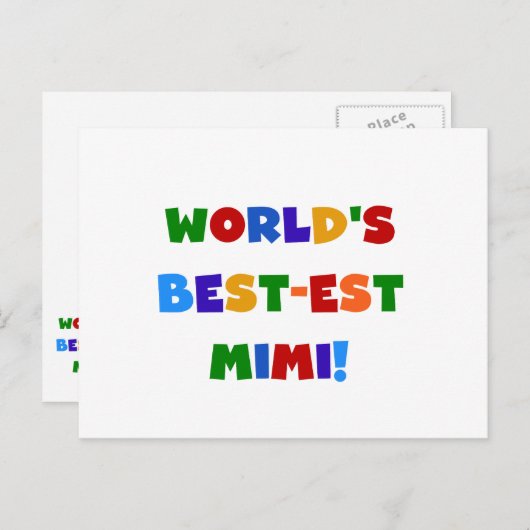 Best-est-Beste Mimi van de wereld de Heldere Briefkaart (Voorkant / Achterkant)