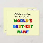 Best-est-Beste Mimi van de wereld de Heldere Briefkaart (Voorkant / Achterkant)